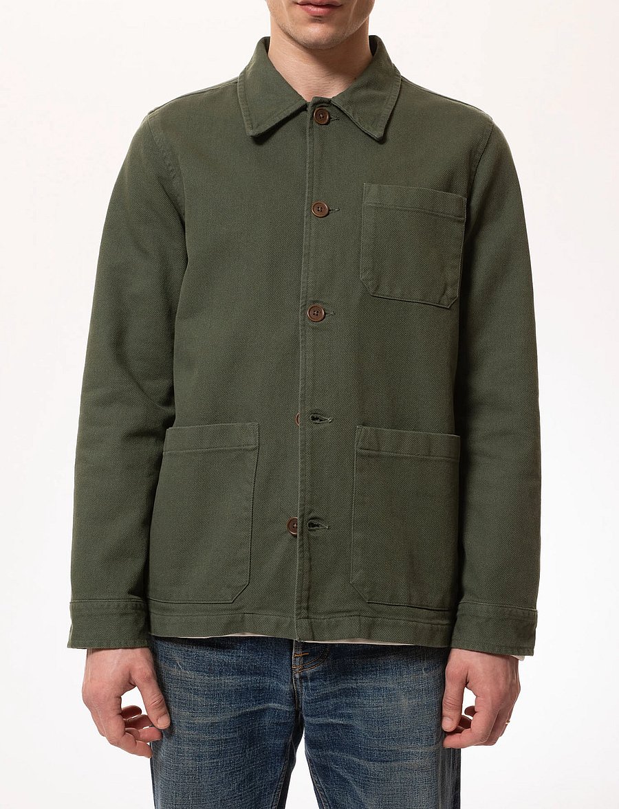 Nudie Jeans - Barney Worker Jacket Olive - urlaubsfavoriten - olive - 4