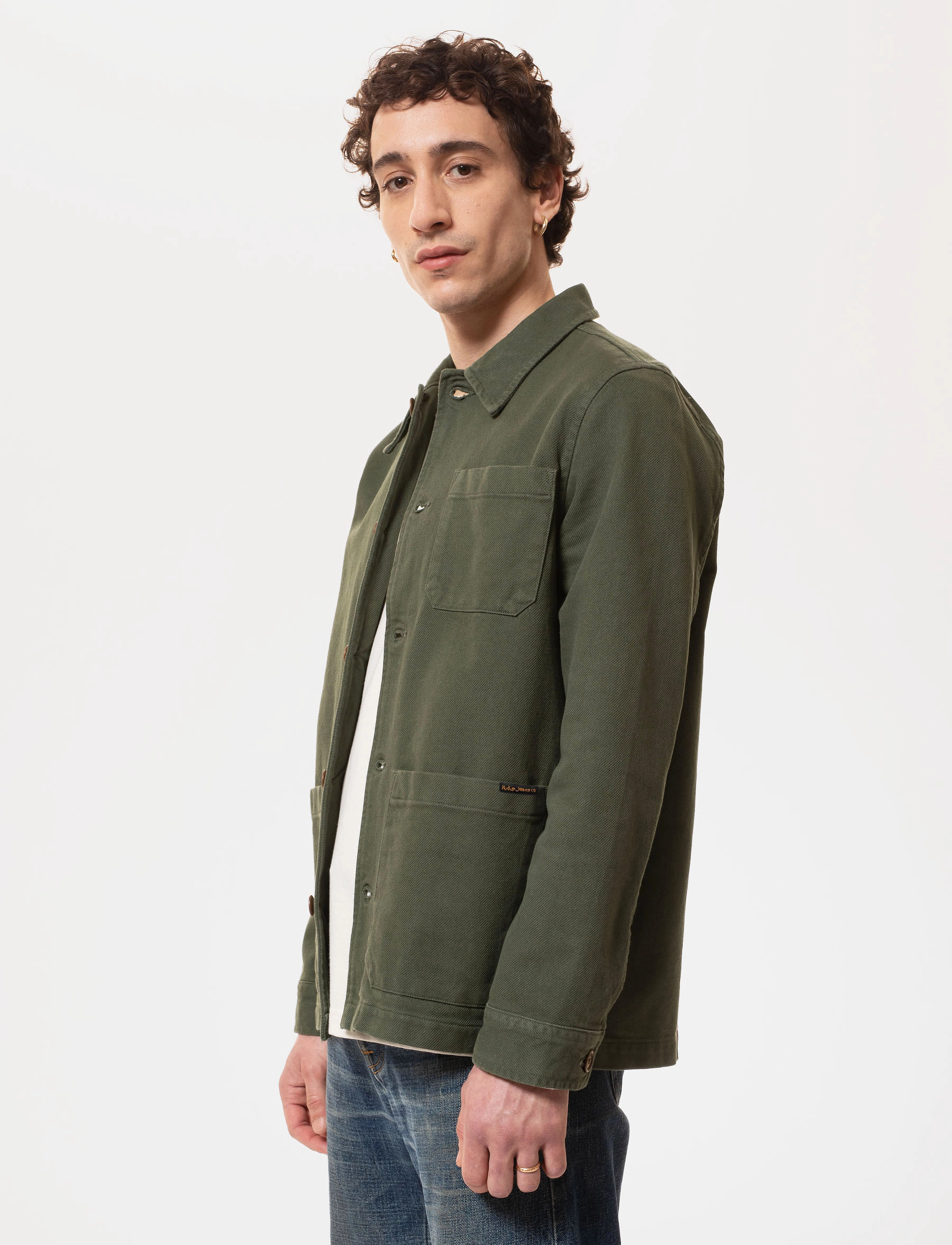 Nudie Jeans - Barney Worker Jacket  Olive - vacation essentials - olive - 5