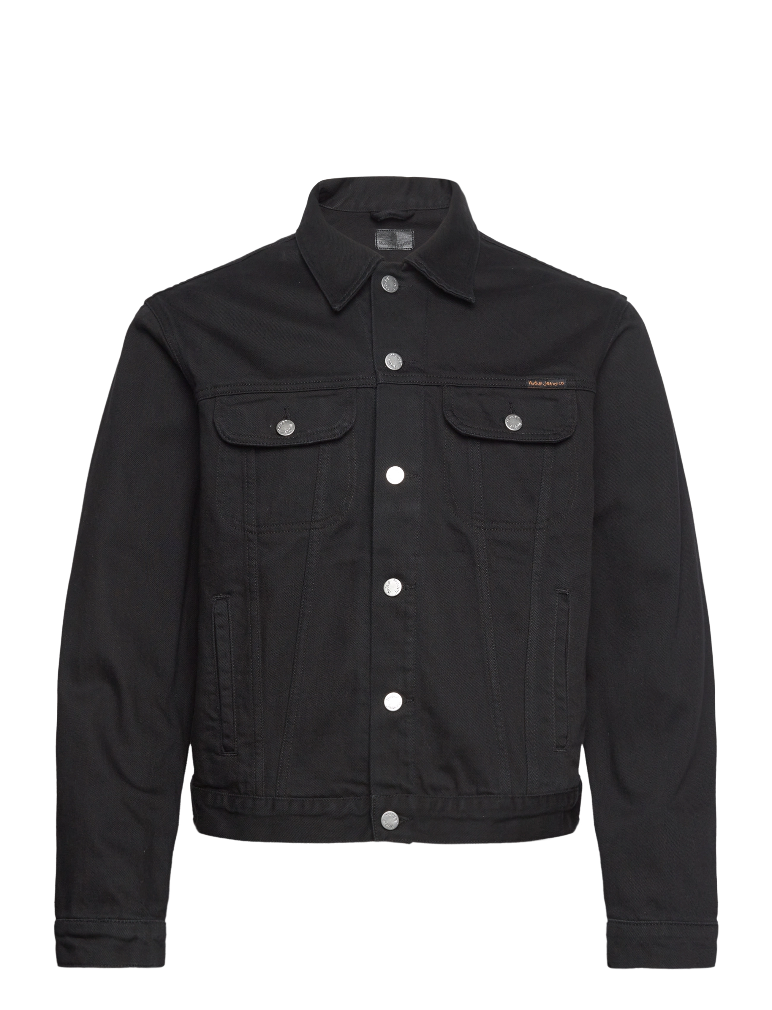 Nudie Jeans Danny Rinsed Denim Jacket - Riided - BLACK / black
