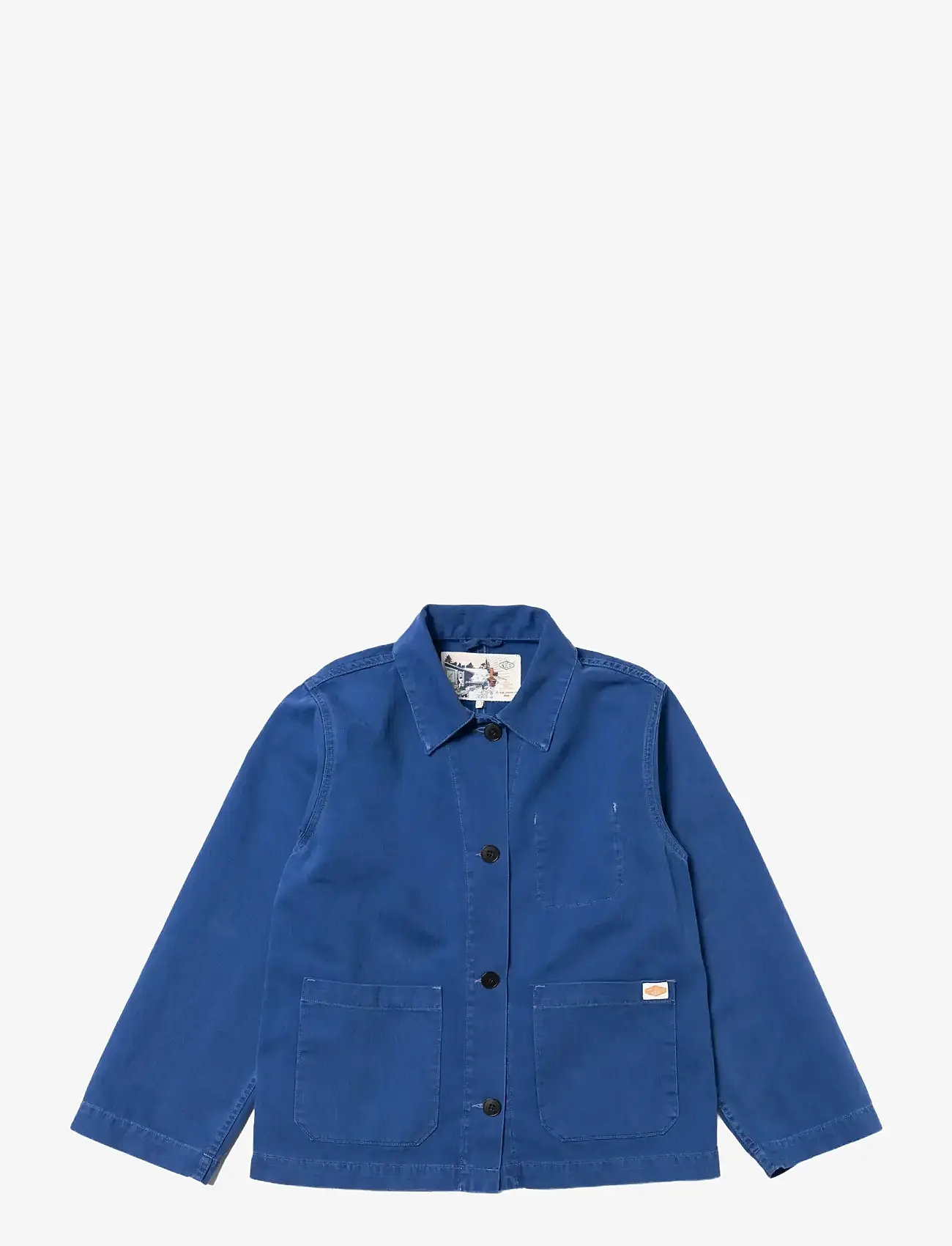 Nudie Jeans - Lovis Herringbone Jacket Blue - frühlingsjacken - blue - 1