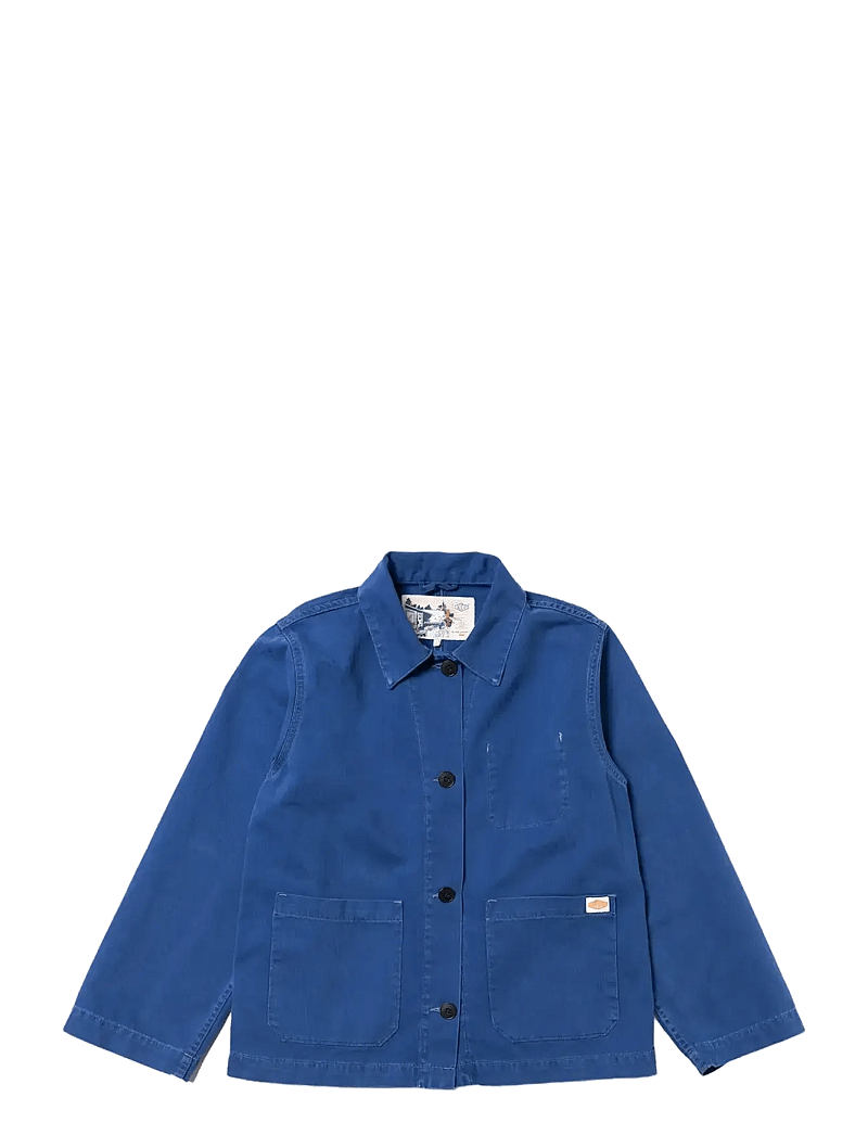 Nudie Jeans - Lovis Herringbone Jacket Blue - frühlingsjacken - blue - 1