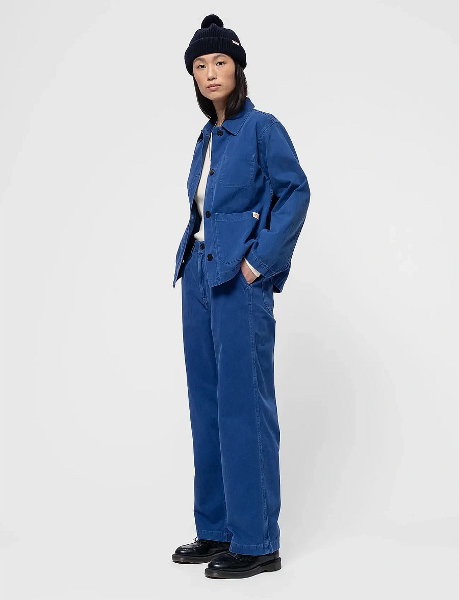 Nudie Jeans - Lovis Herringbone Jacket Blue - blue - 0