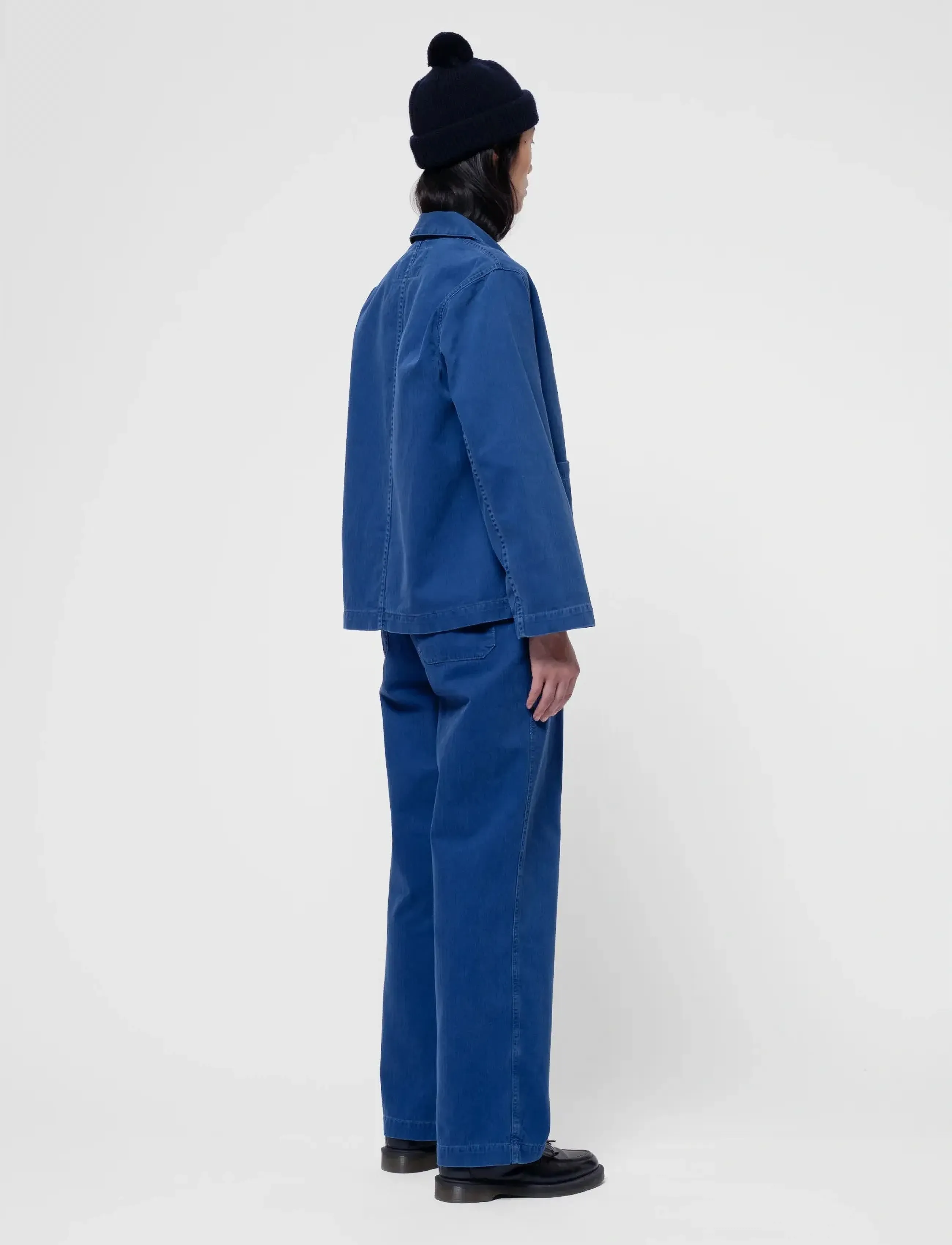 Nudie Jeans - Lovis Herringbone Jacket Blue - blue - 2