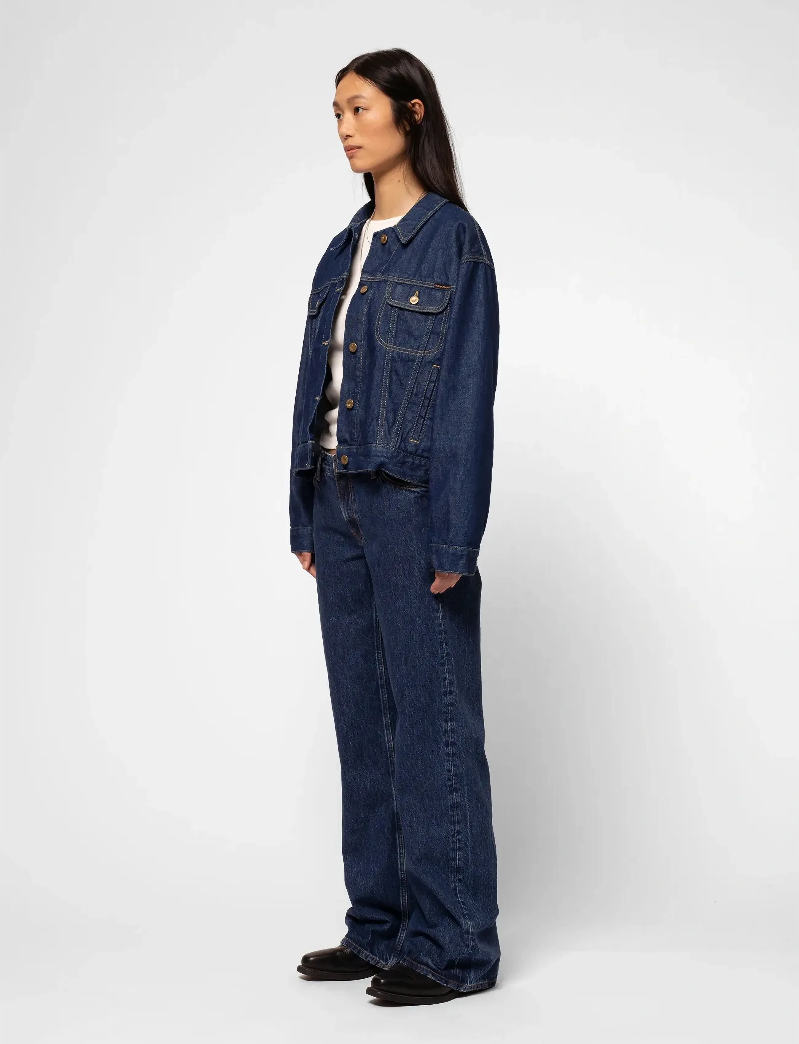 Nudie Jeans - Berit Denim Jacket Classic Blue - frühlingsjacken - blue - 3