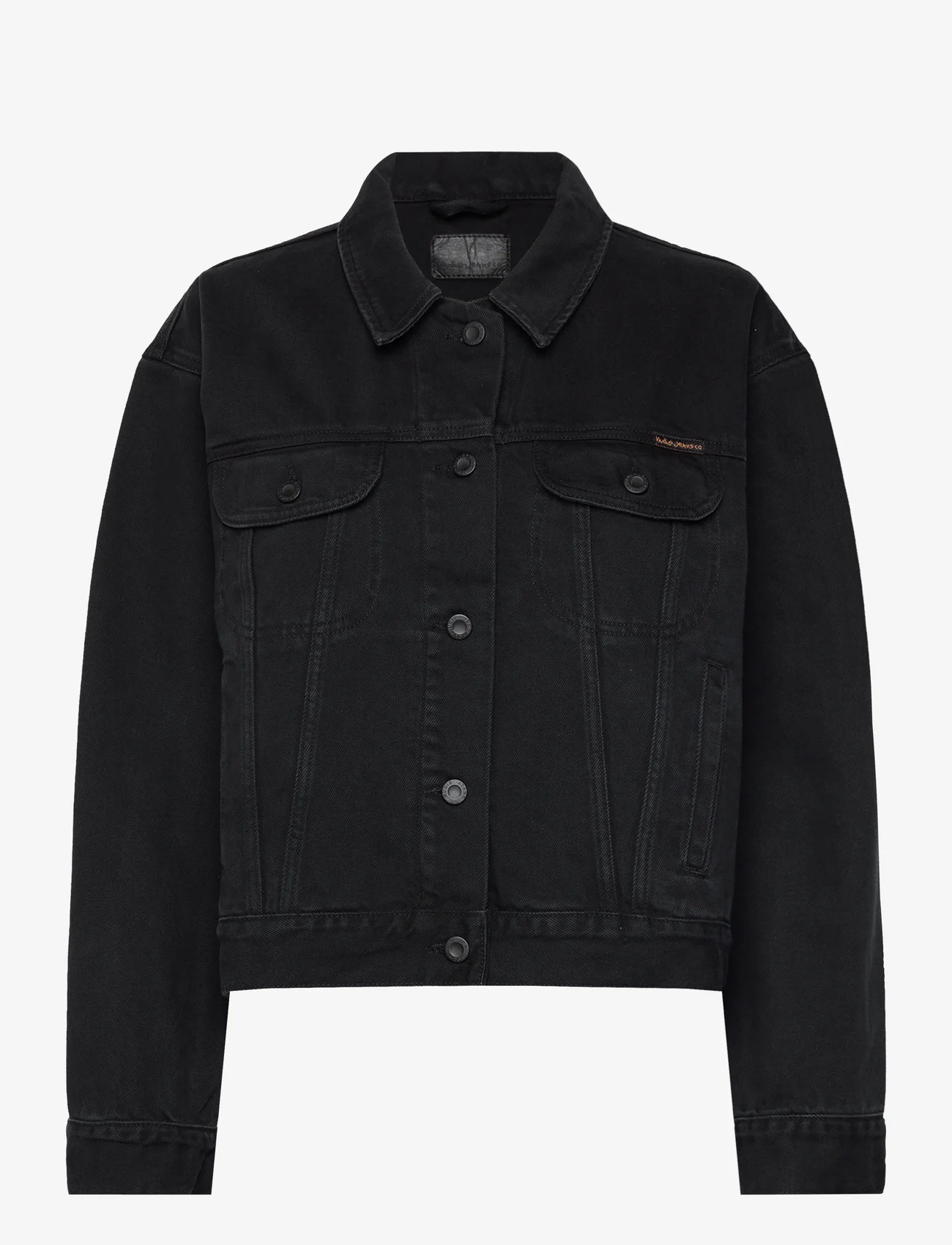 Nudie Jeans - Berit Denim Jacket Asphalt Black - jeansjakker - black - 0