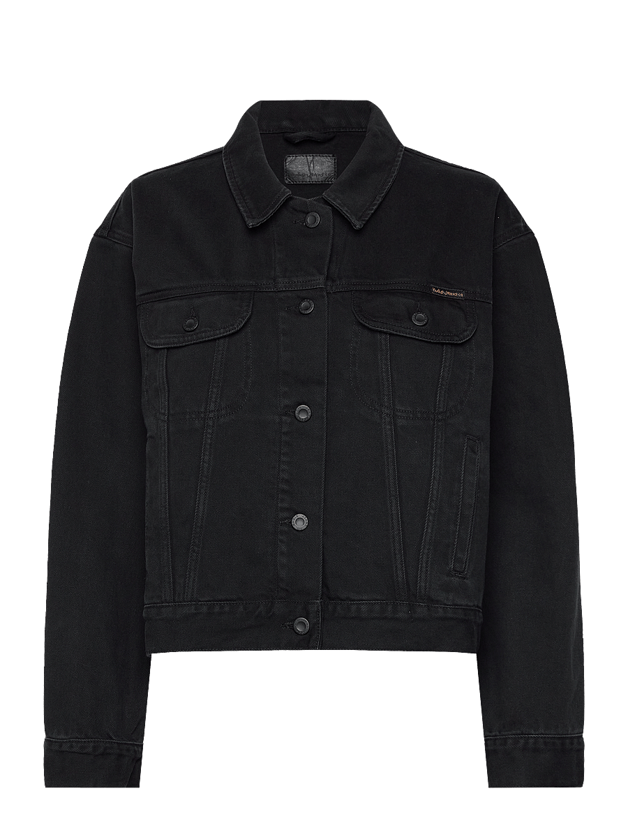 Nudie Jeans - Berit Denim Jacket Asphalt Black - vårjackor - black - 1