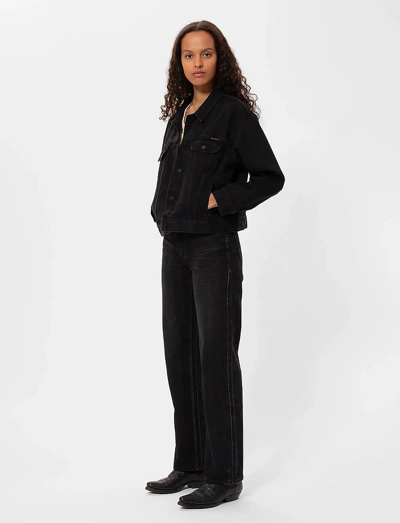 Nudie Jeans - Berit Denim Jacket Asphalt Black - denim jackets - black - 0