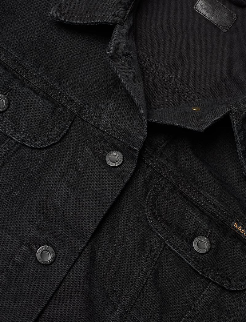 Nudie Jeans - Berit Denim Jacket Asphalt Black - denim jackets - black - 4