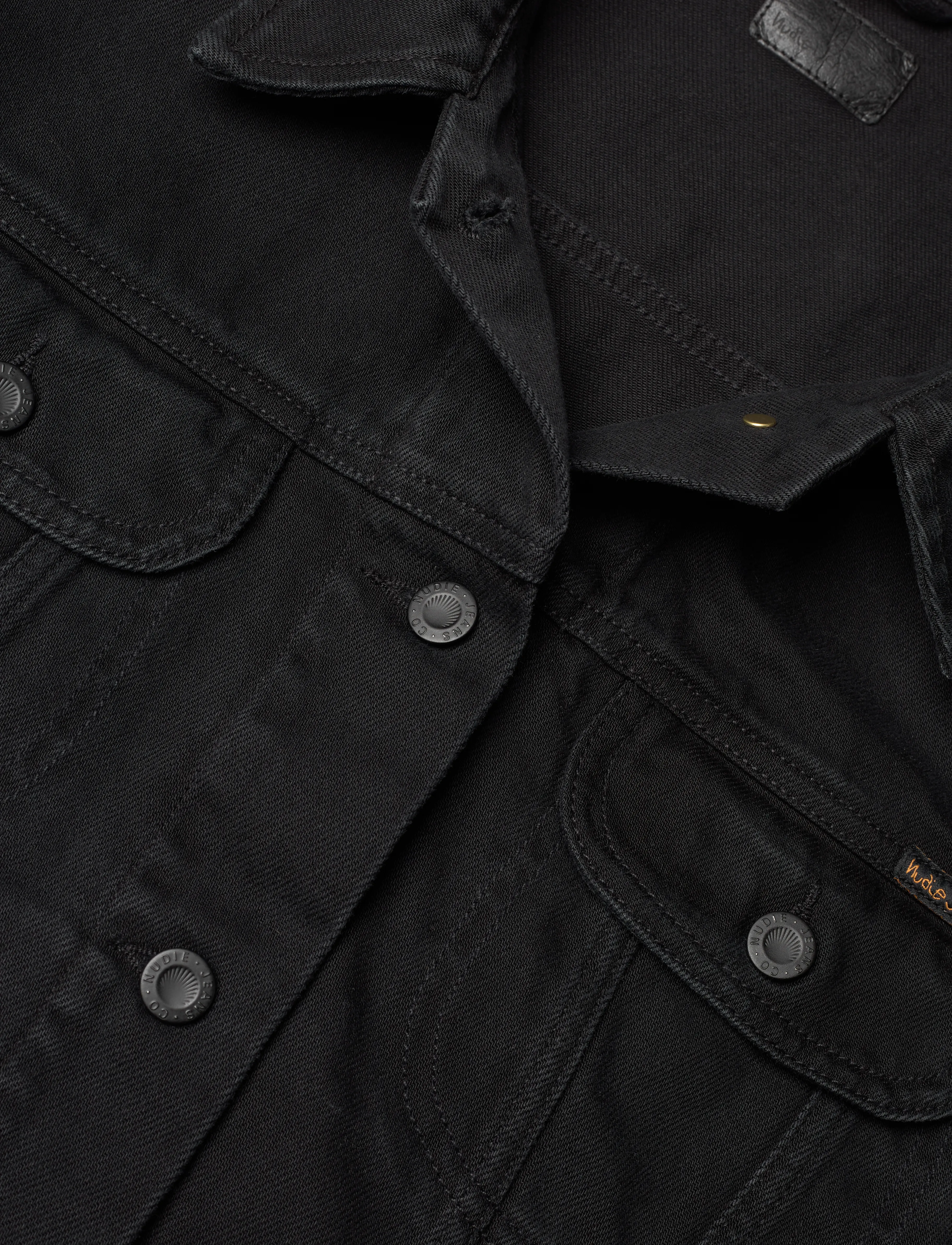 Nudie Jeans - Berit Denim Jacket Asphalt Black - vårjackor - black - 4