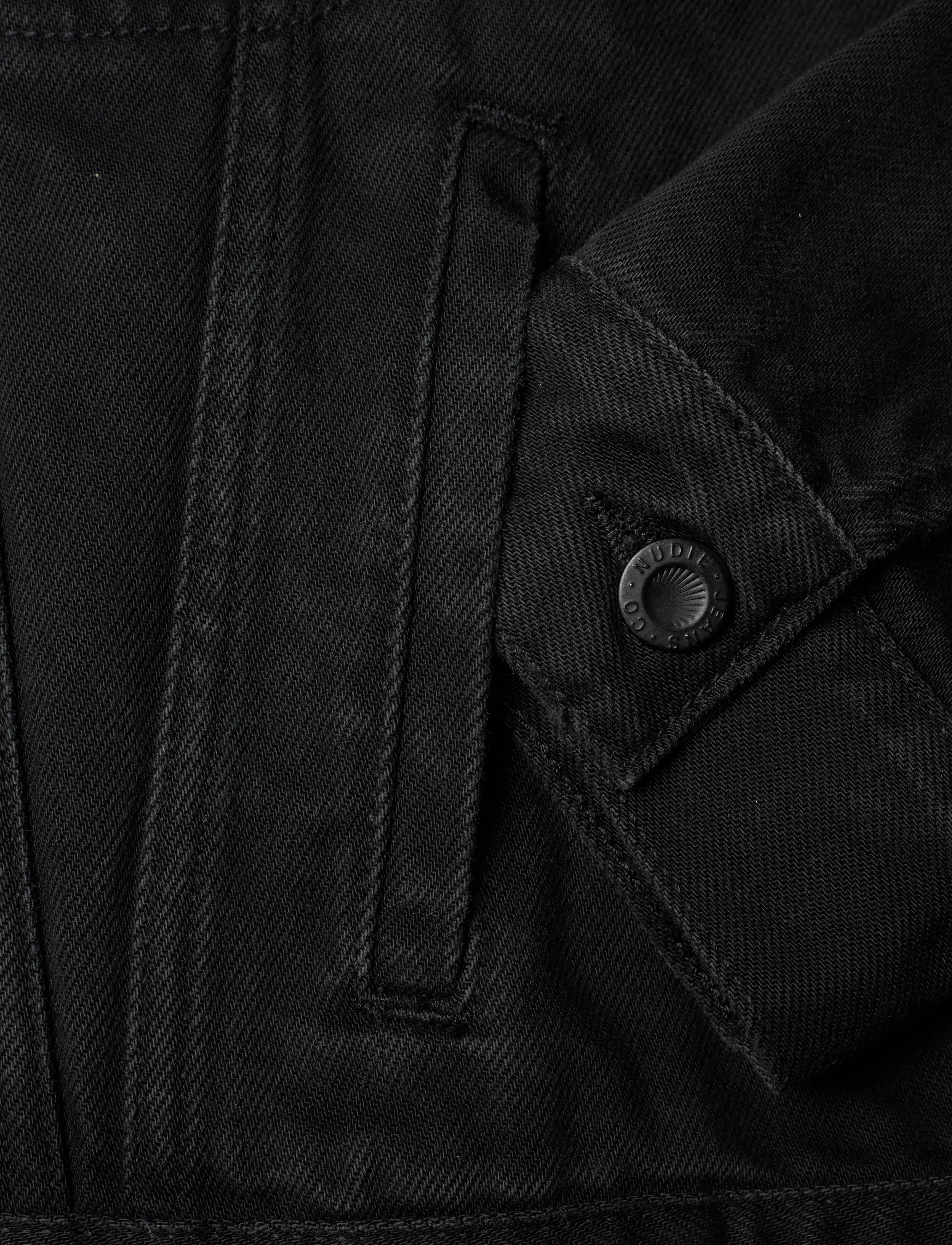 Nudie Jeans - Berit Denim Jacket Asphalt Black - vårjackor - black - 5