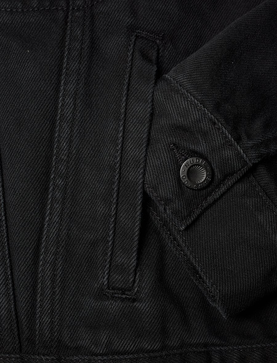 Nudie Jeans - Berit Denim Jacket Asphalt Black - vårjackor - black - 5
