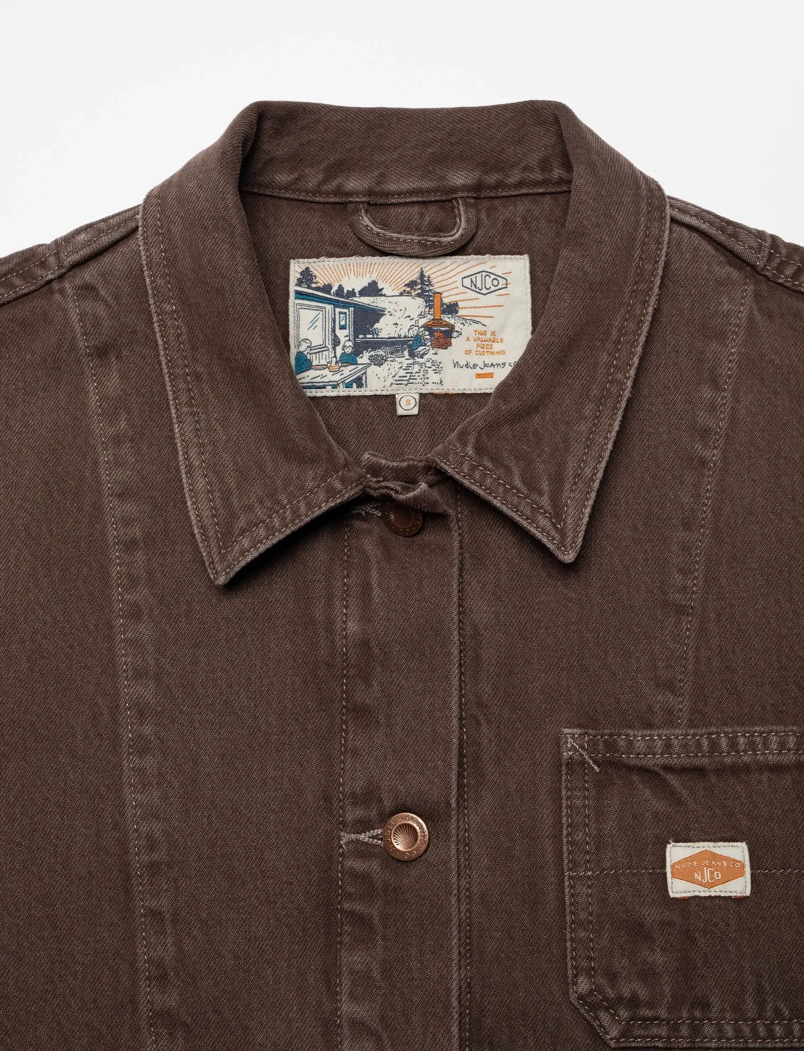 Nudie Jeans - Ada Workwear Jacket Espresso Brown - brown - 3
