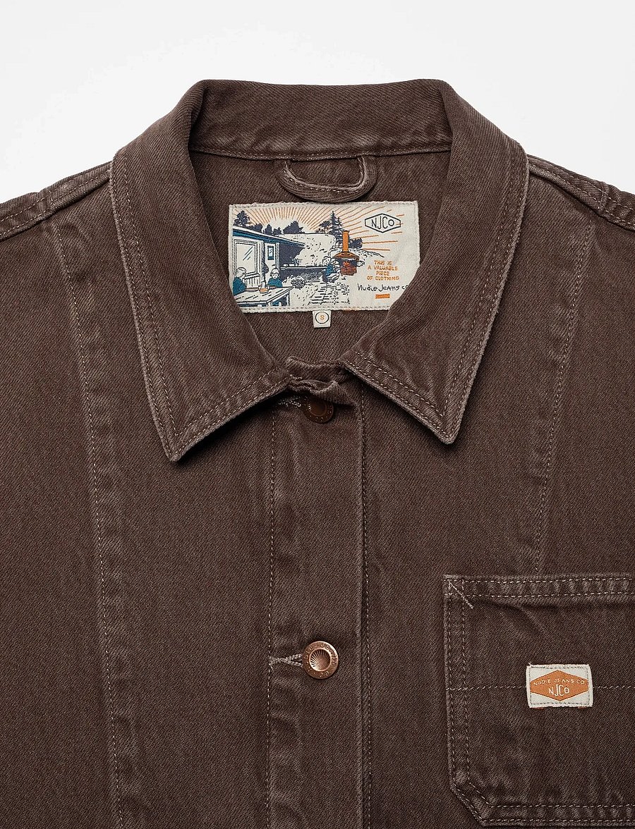 Nudie Jeans - Ada Workwear Jacket Espresso Brown - brown - 3