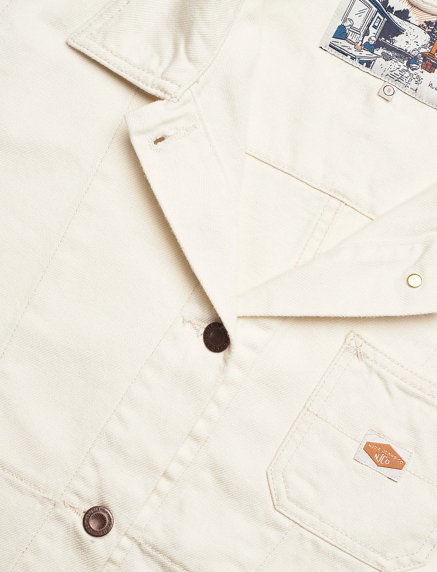 Nudie Jeans - Ada Workwear Jacket Ivory - spring jackets - ivory - 2