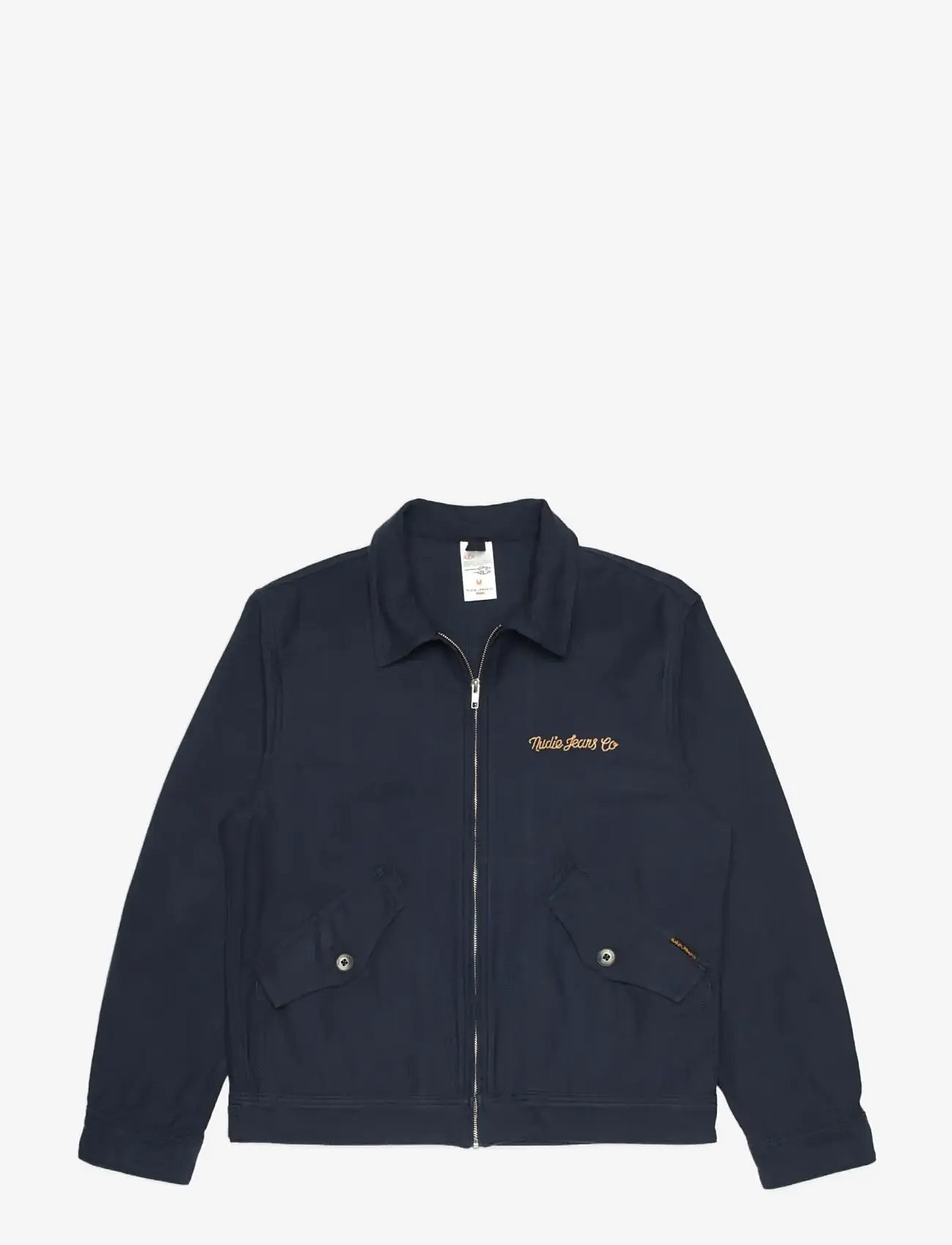 Nudie Jeans - Blake Zip Jacket Embroided - light jackets - navy - 1