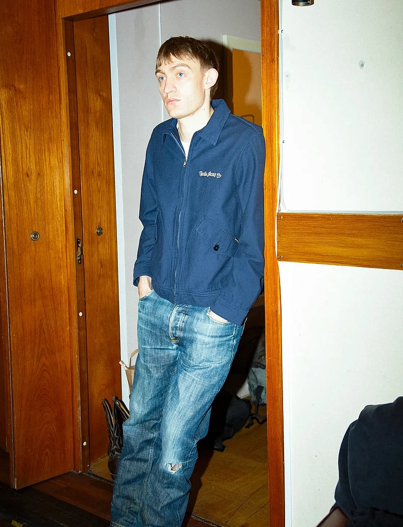 Nudie Jeans - Blake Zip Jacket Embroided - vindjakker - navy - 2