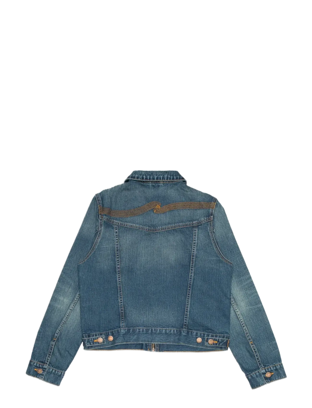 Nudie Jeans - Britta Jacket Orange Painter Mid Blue - frühlingsjacken - mid blue - 1