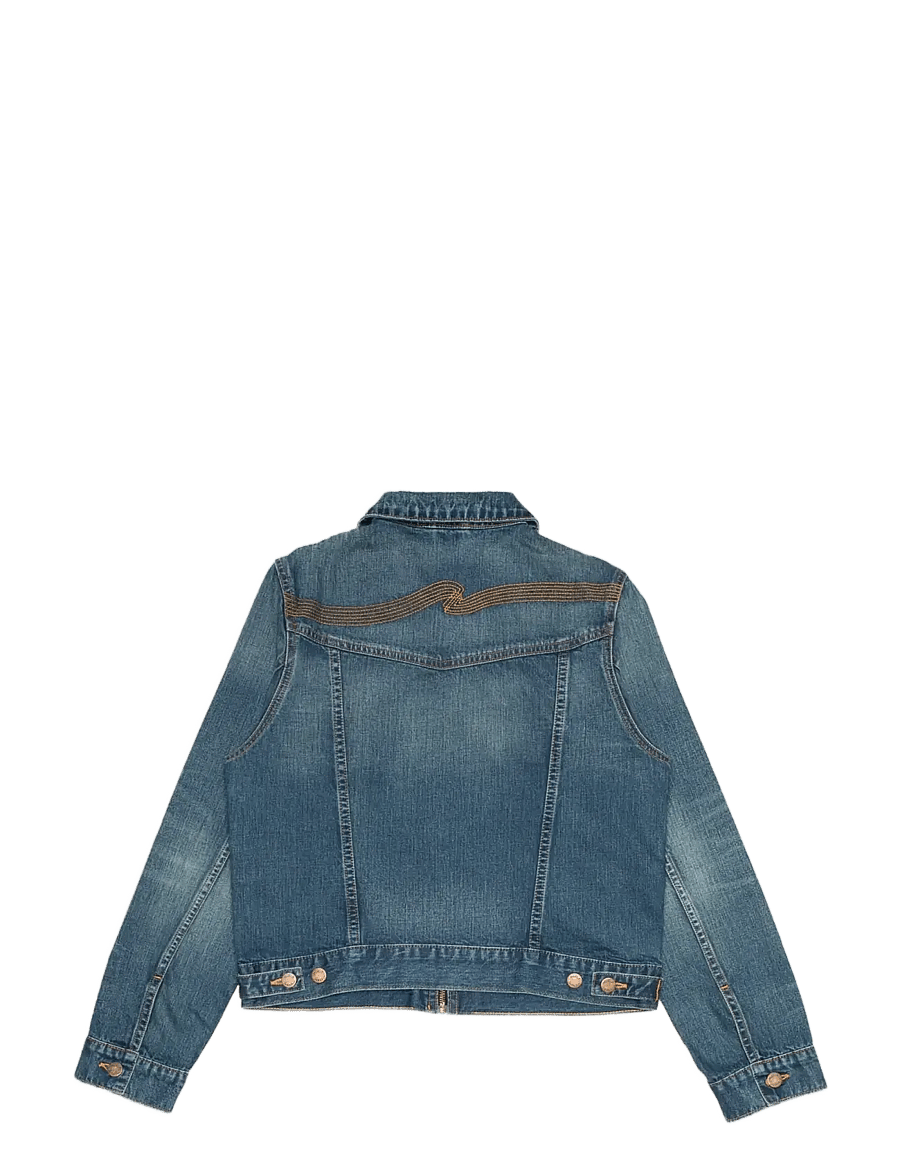 Nudie Jeans - Britta Jacket Orange Painter Mid Blue - frühlingsjacken - mid blue - 1