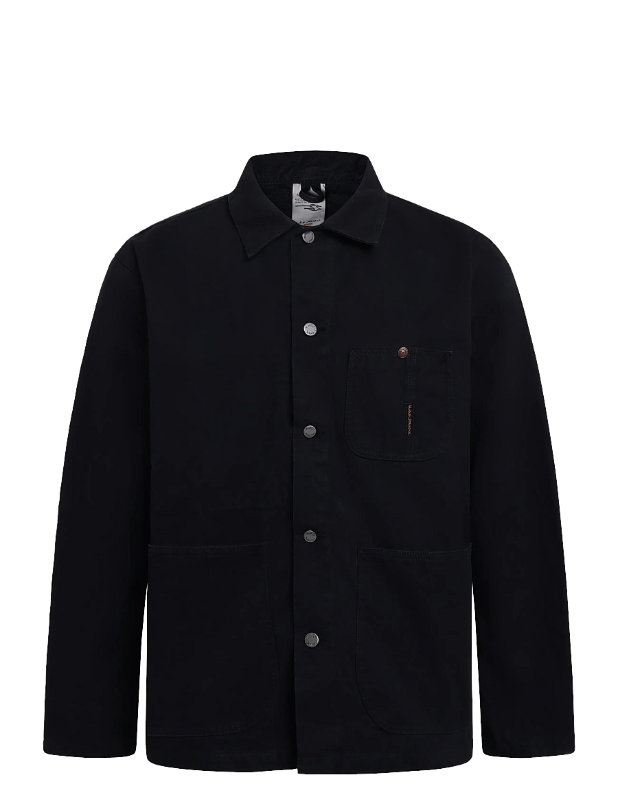 Nudie Jeans - Howie Chore Jacket Duck Canvas Black - höstjackor - black - 1
