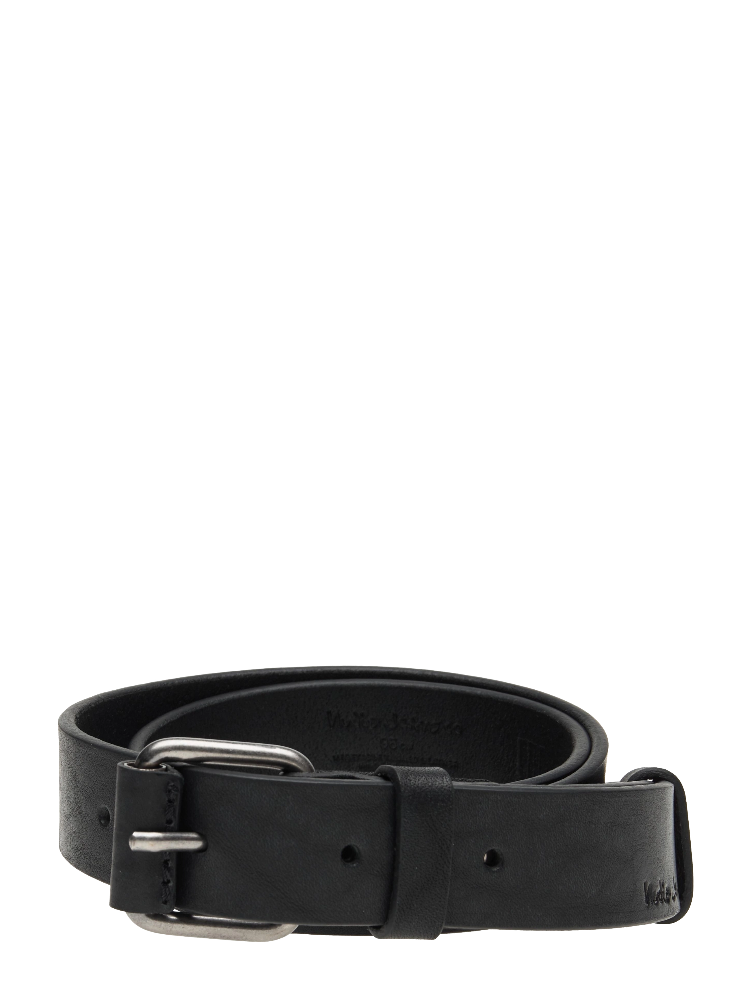 Nudie Jeans Dwayne Leather Belt Toffee Brown - Nudie Jeans - BLACK / black
