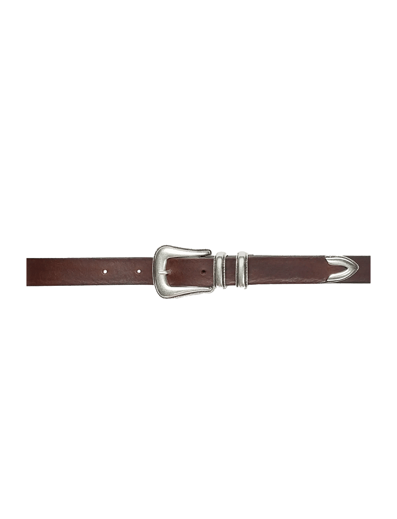 Nudie Jeans - Western Silver Belt Dark Brown - ceintures classiques - dark brown - 1