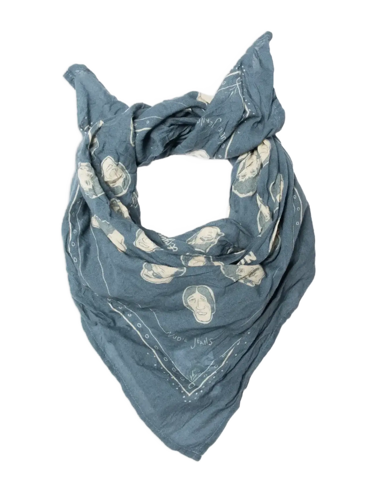 Nudie Jeans Ingrid Bandana OG Line Up Blue - Nudie Jeans - BLUE / blue