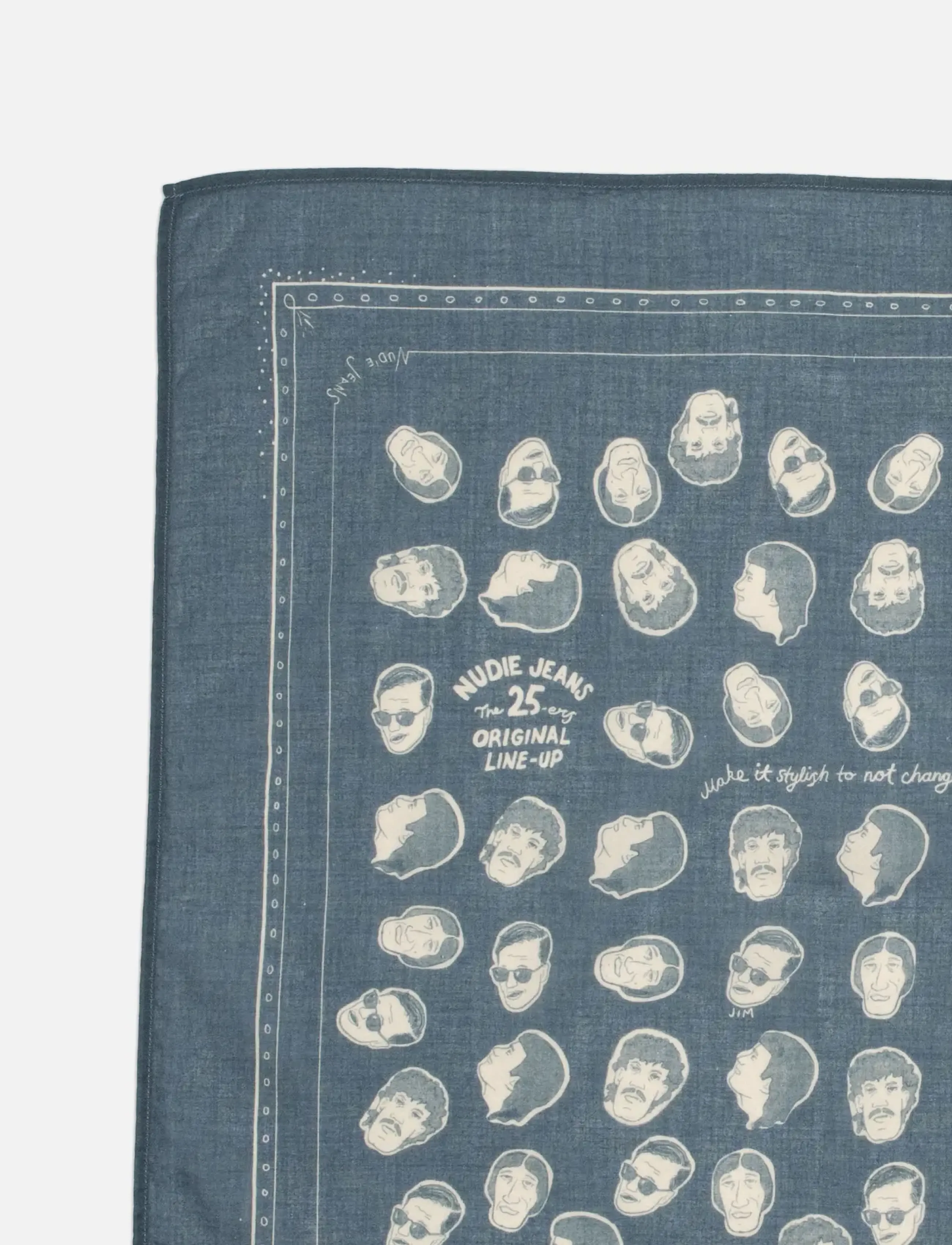 Nudie Jeans - Ingrid Bandana OG Line Up Blue - blue - 2