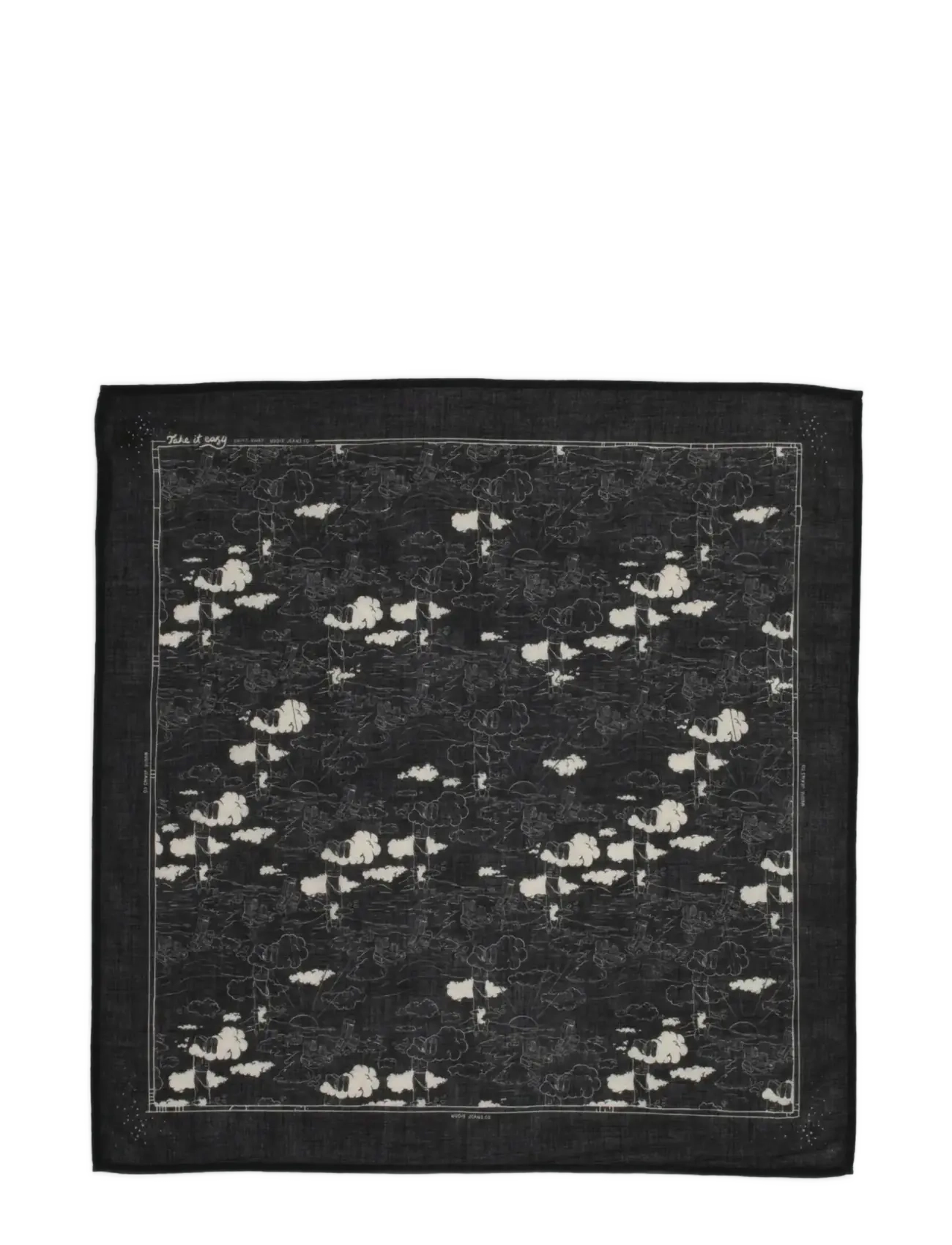 Nudie Jeans - Ingrid Bandana Drift Away Black - nach stil kaufen - black - 1