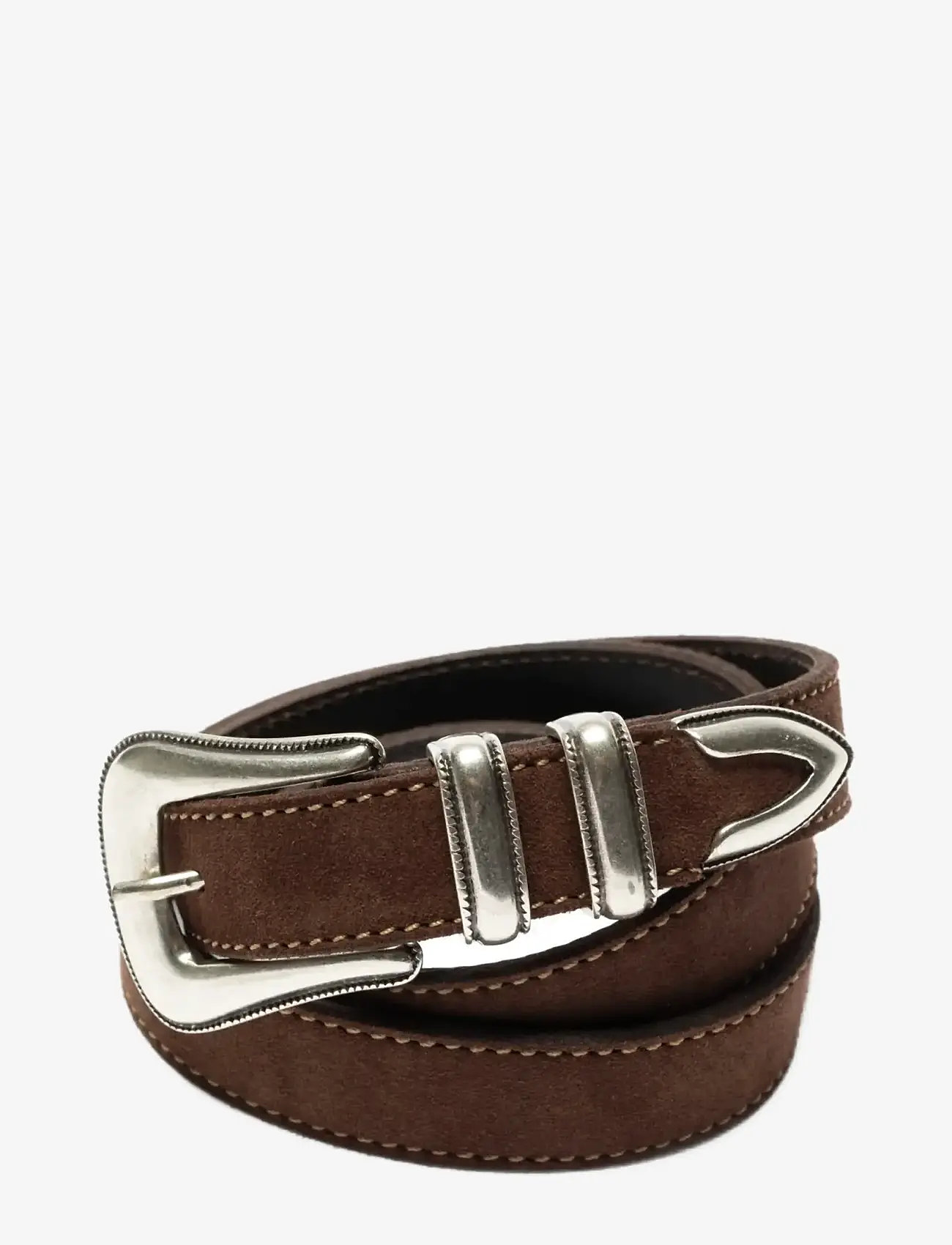 Nudie Jeans - Western Suede Silver Belt Tobaccco - klassisch gürtel - dark brown - 0