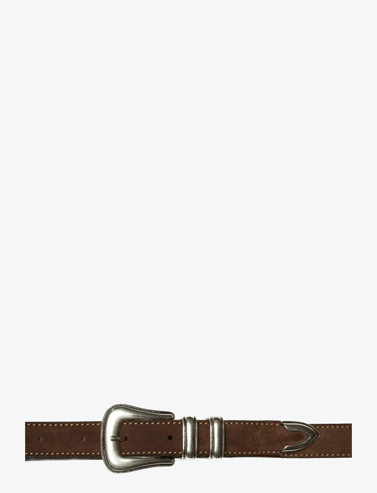 Nudie Jeans - Western Suede Silver Belt Tobaccco - klassisch gürtel - dark brown - 1