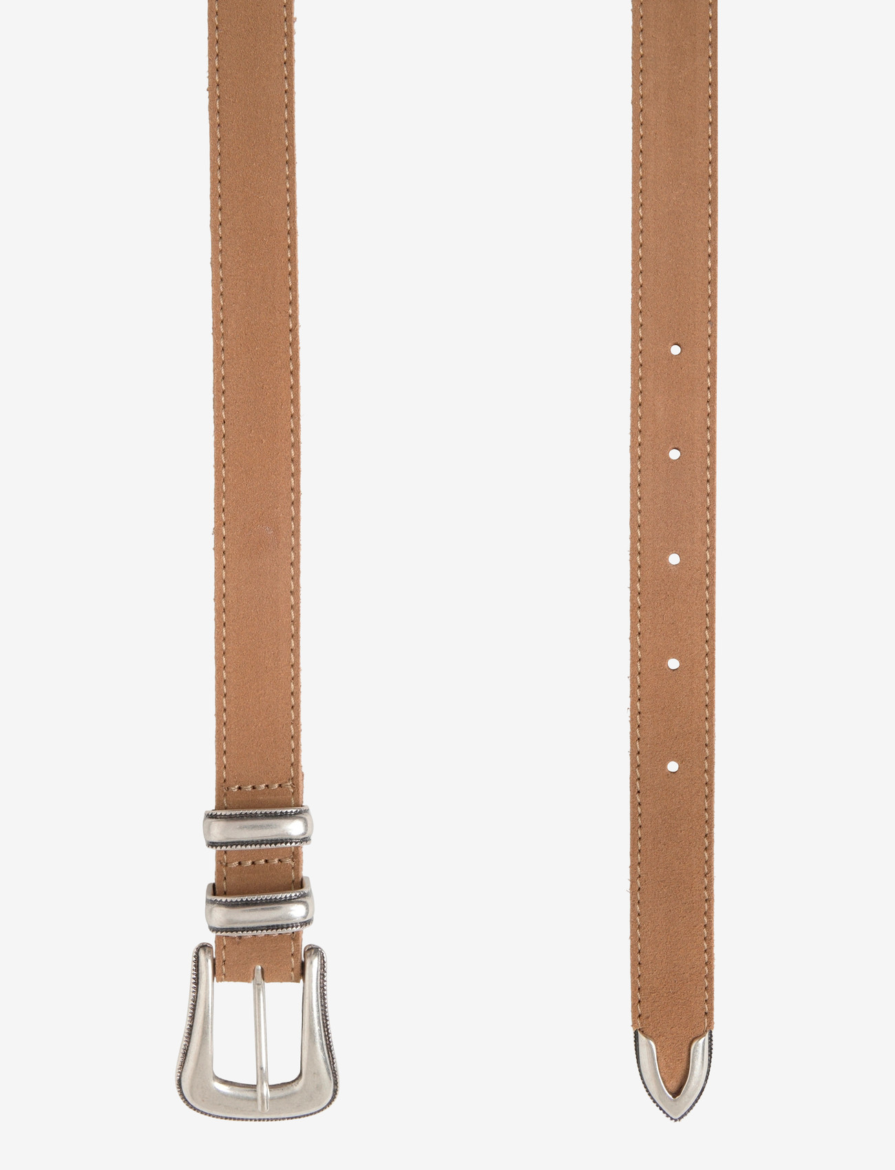 Nudie Jeans - Western Suede Silver Belt Tobaccco - klassikalised vööd - tobacco - 1