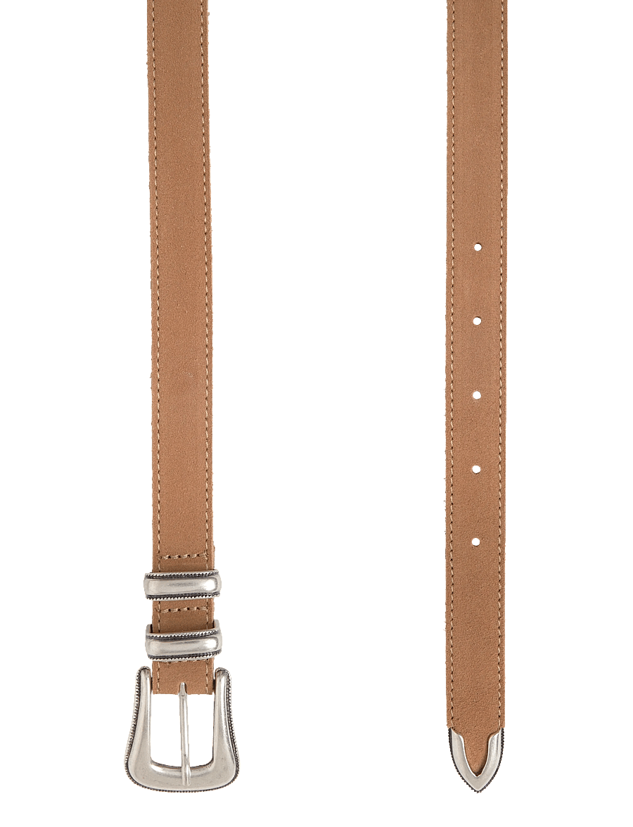 Nudie Jeans - Western Suede Silver Belt Tobaccco - klassieke riemen - tobacco - 1
