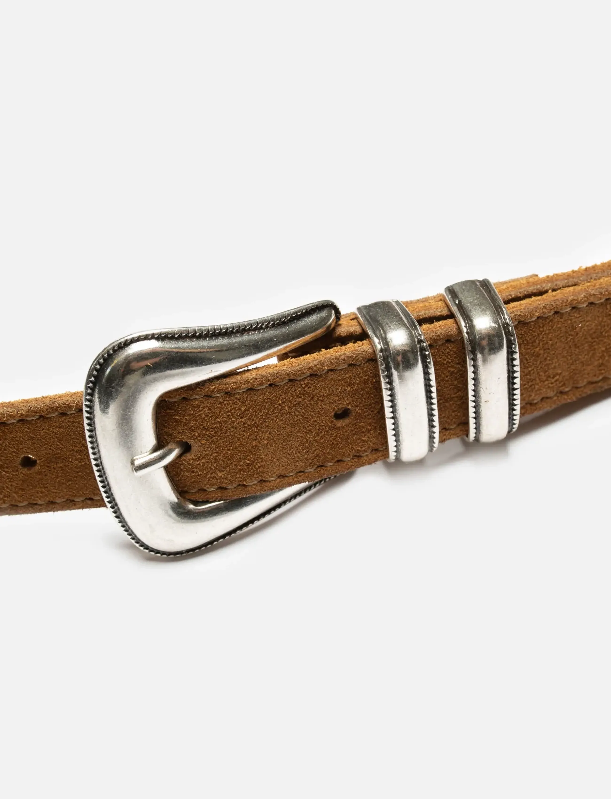 Nudie Jeans - Western Suede Silver Belt Tobaccco - klassieke riemen - tobacco - 3