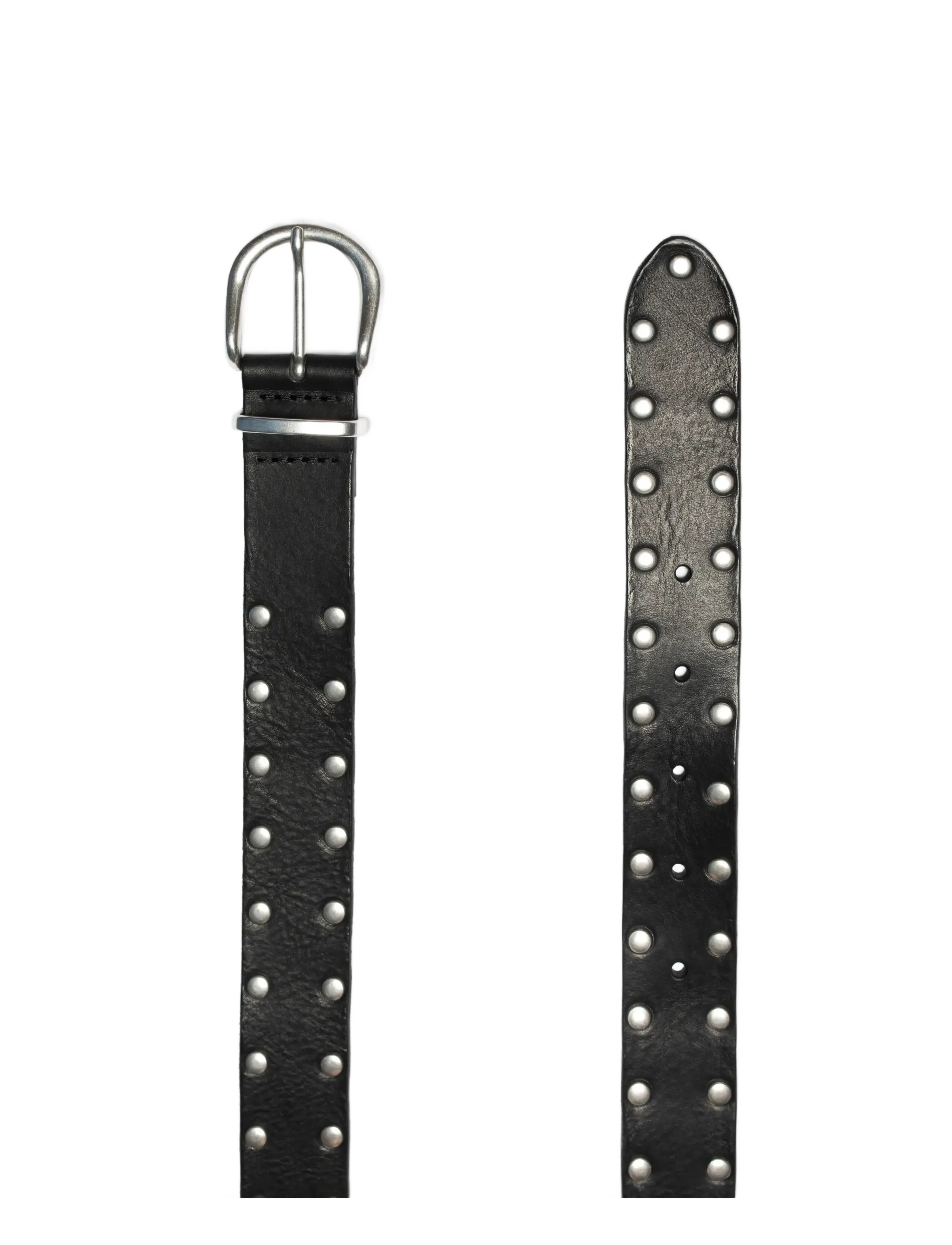 Nudie Jeans - Silver Studded Leather Belt Black - black - 1