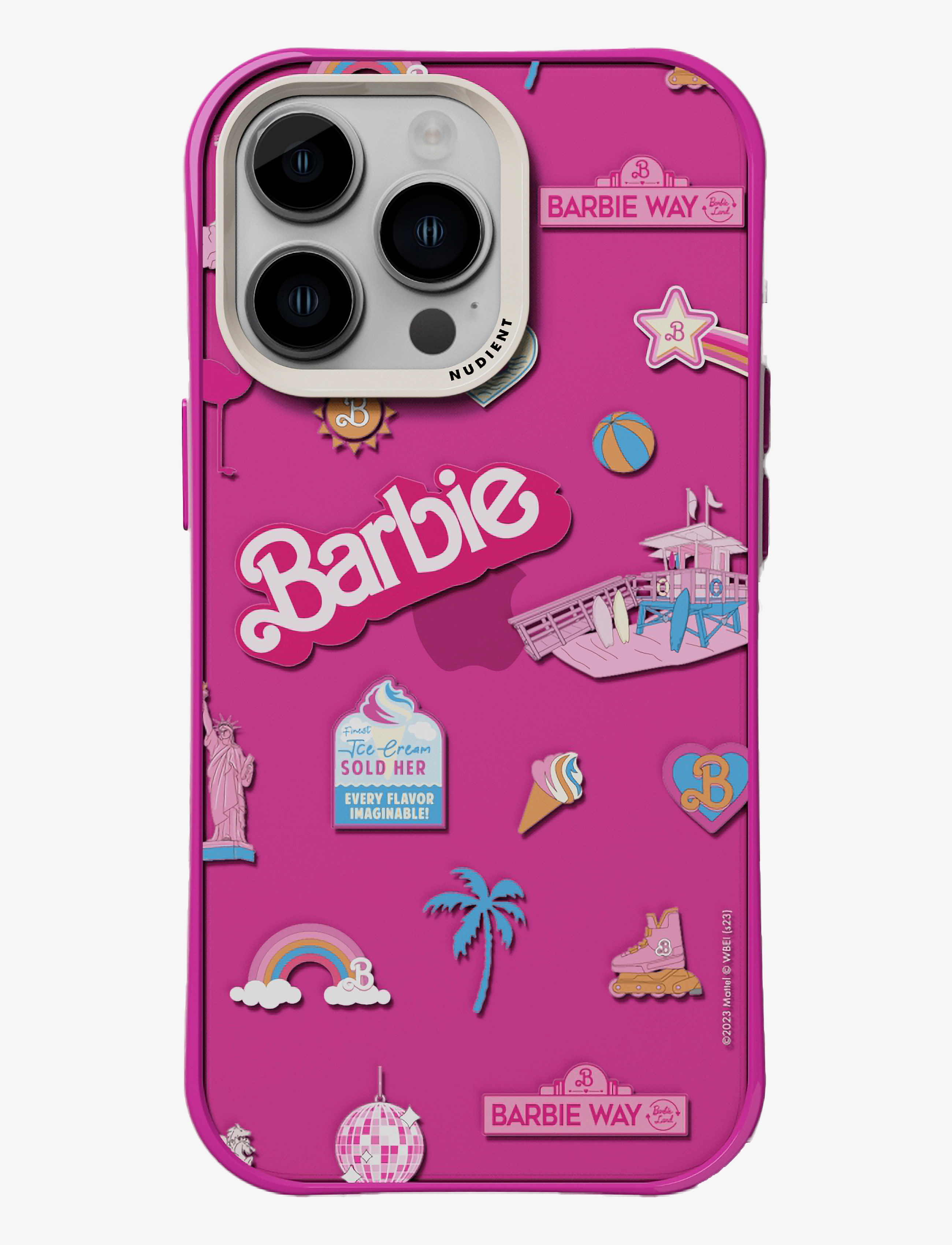 NUDIENT Form Print Barbie Board Pink - IPHONE 14 - Damen