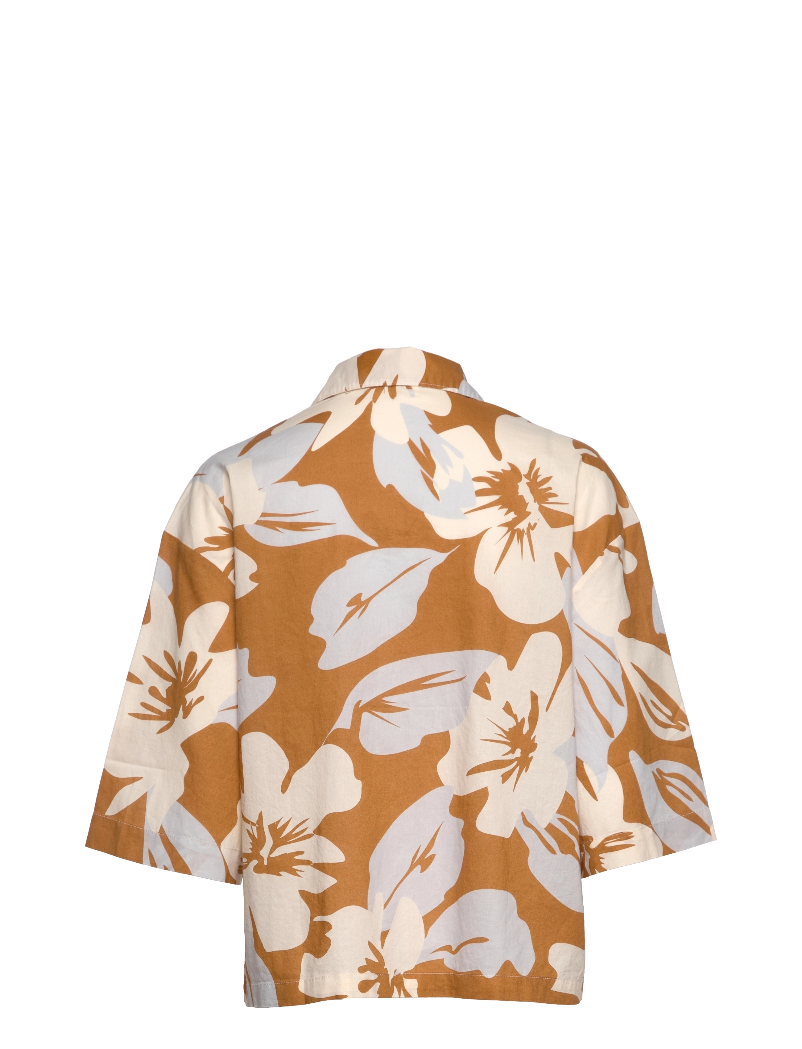 nué notes - Mica Shirt - kurzärmlige hemden - rust brown - 1