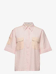nué notes - Finnegan Shirt - krekli ar īsām piedurknēm - multi stripe - 0