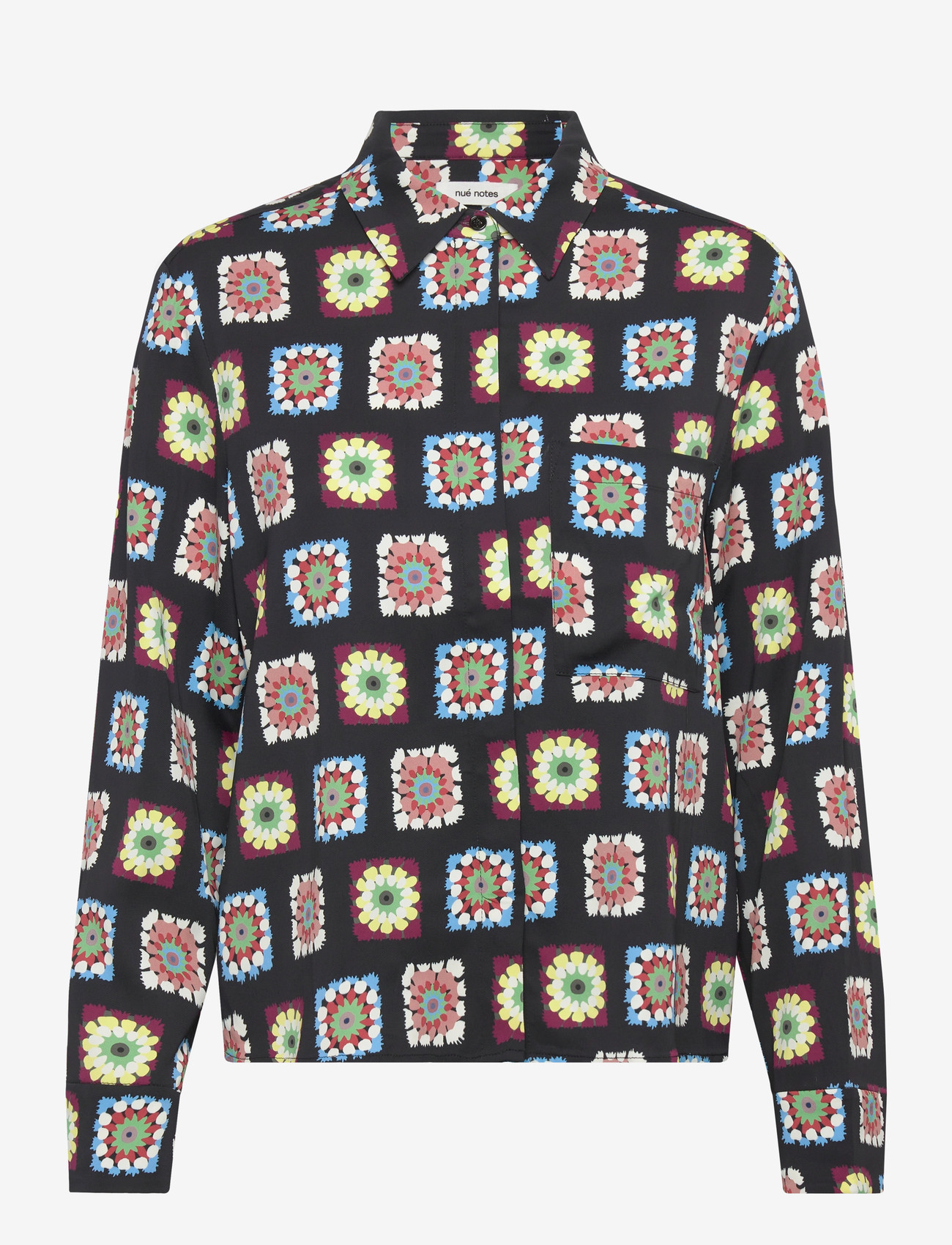 nué notes - Vernon Shirt - langærmede skjorter - 997 multi black - 0