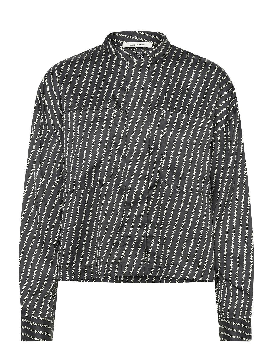 nué notes - Ethan Shirt - langärmlige hemden - 040 multi black - 0