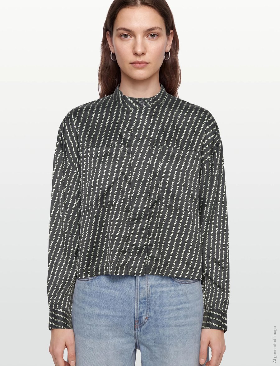 nué notes - Ethan Shirt - langärmlige hemden - 040 multi black - 3