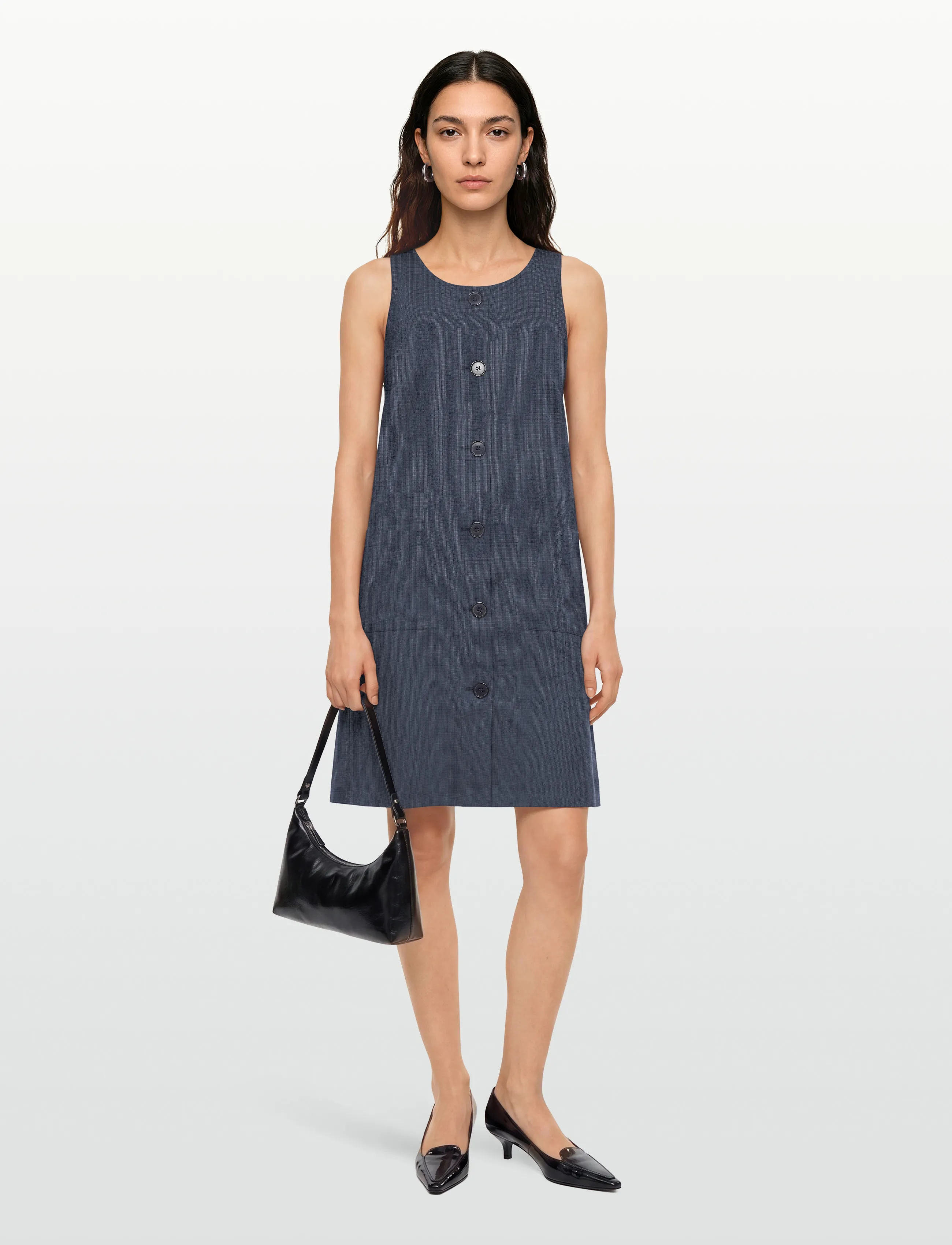 nué notes Tone Dress - Kleider - 499 NAVY / navy