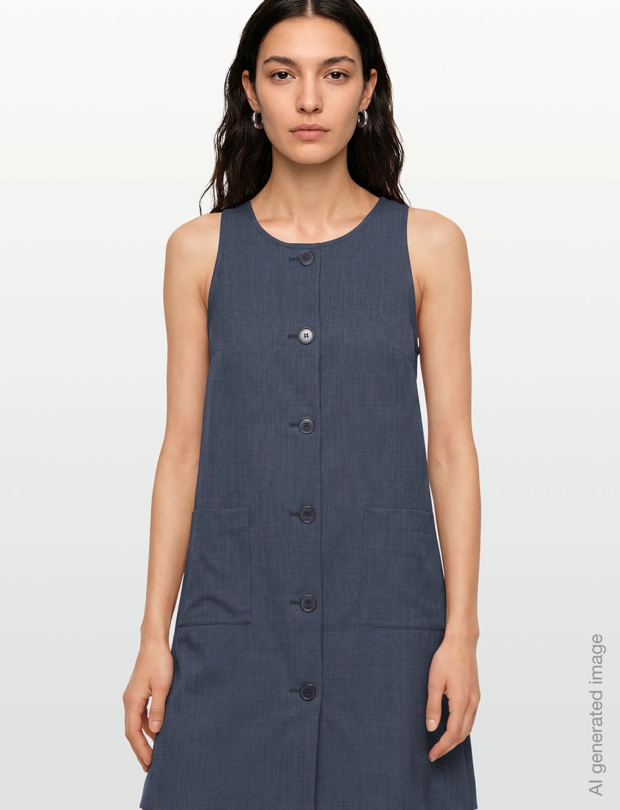 nué notes - Tone Dress - midikleider - 499 navy - 3