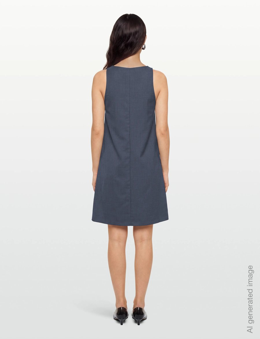 nué notes - Tone Dress - midikleider - 499 navy - 4