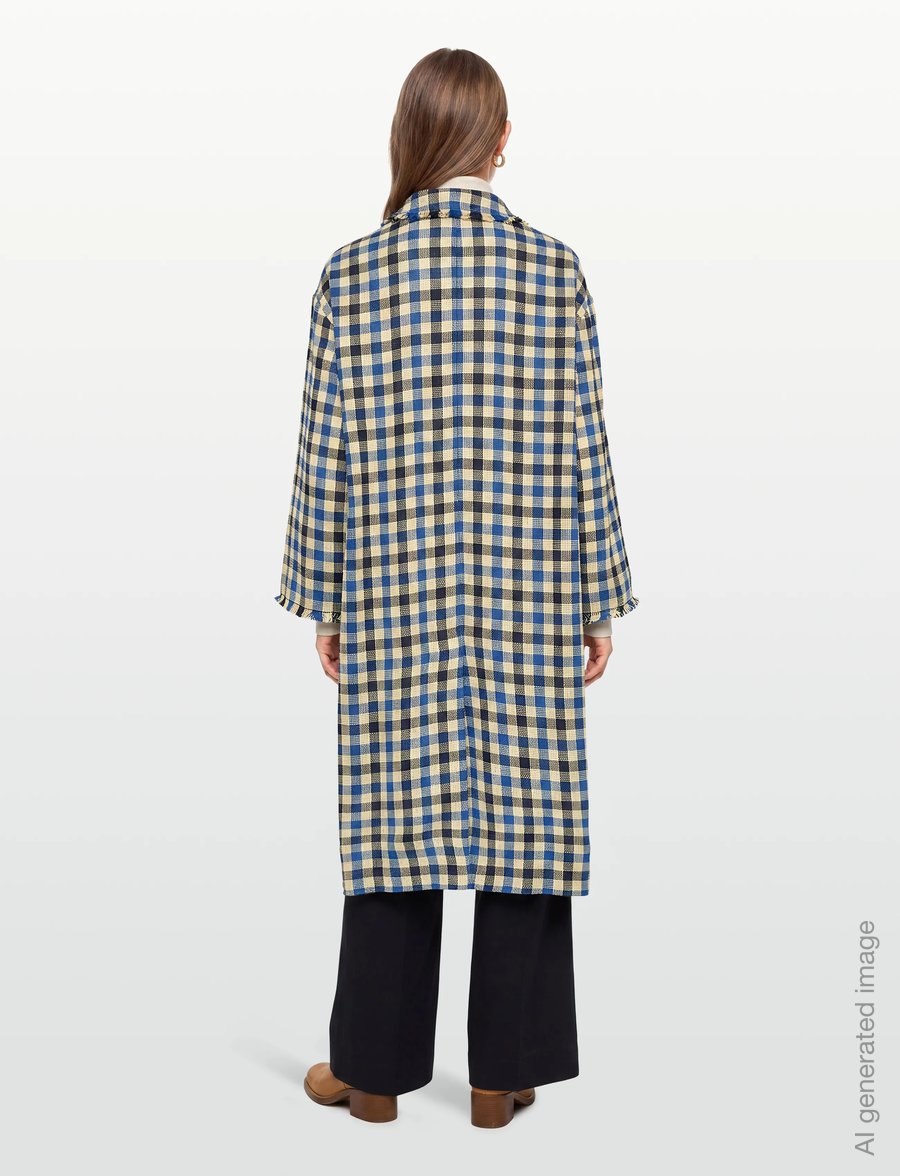 nué notes - Pieter Coat - light coats - 422 blue check - 4