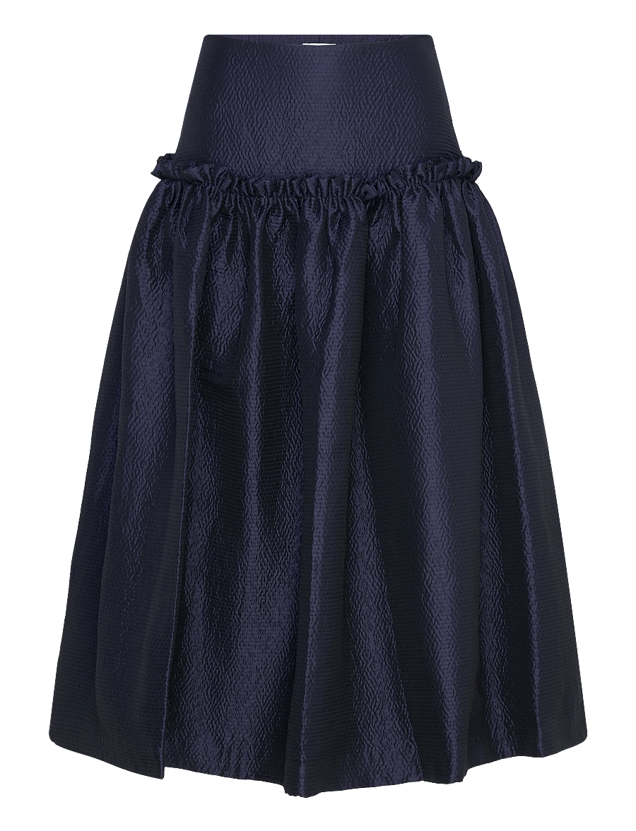 nué notes - Huxley Skirt - midiseelikud - 451 dark navy - 0
