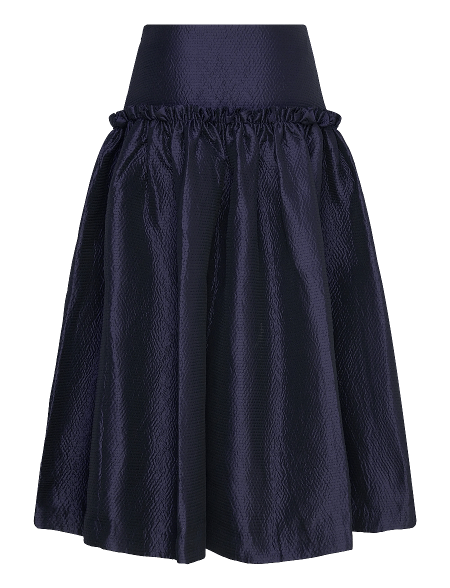 nué notes - Huxley Skirt - midiseelikud - 451 dark navy - 1