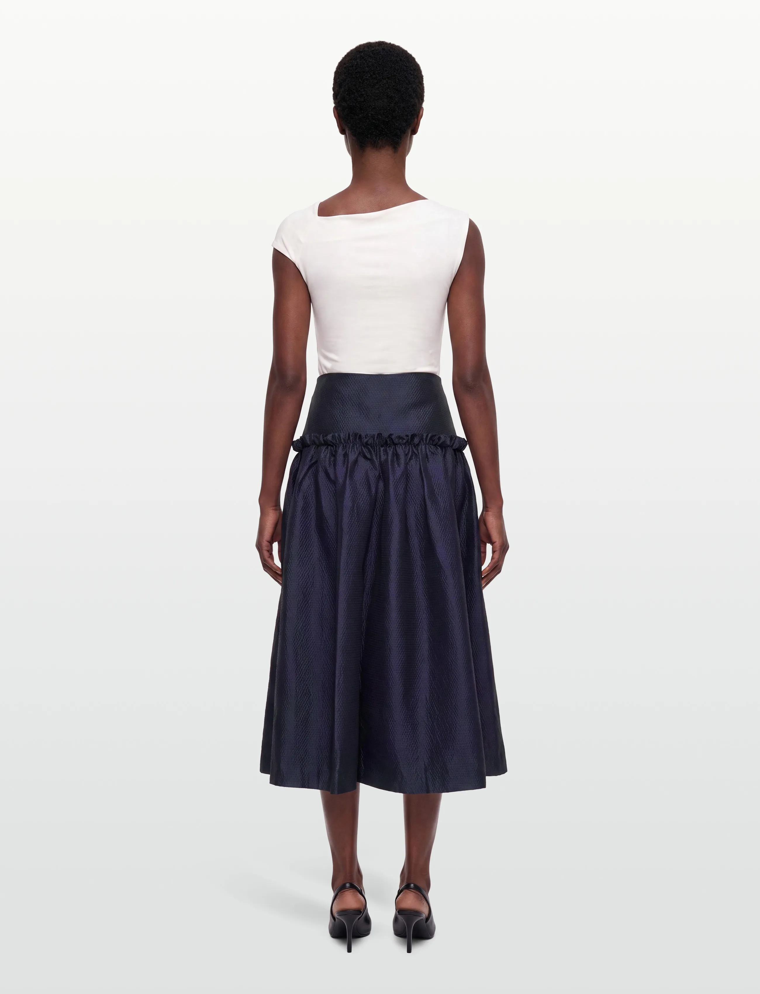 nué notes - Huxley Skirt - midi kjolar - 451 dark navy - 4