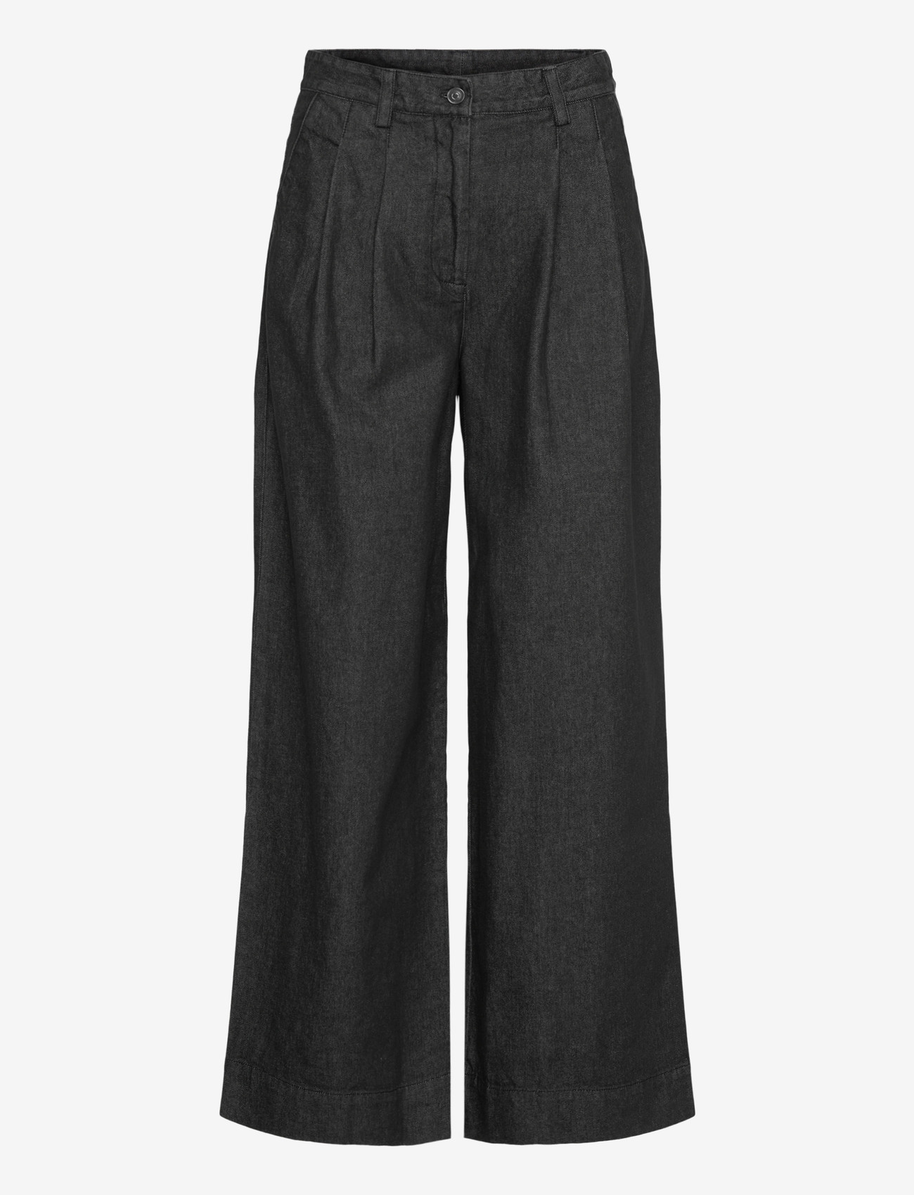 nué notes - Russel Pants - bukser med brede ben - 046 charcoal grey - 0