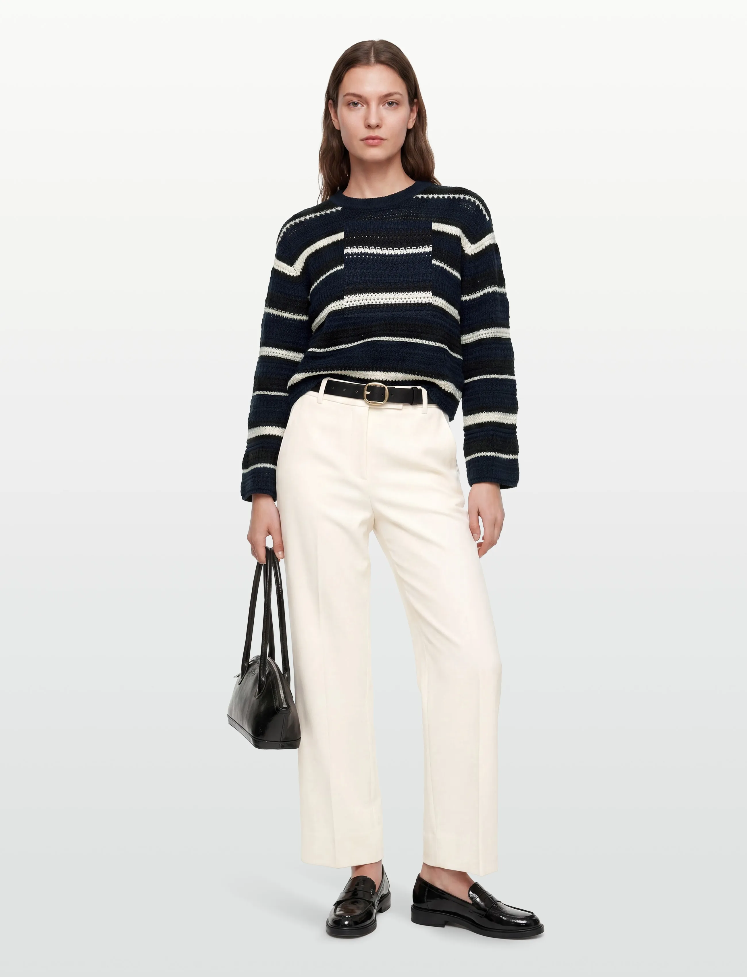 nué notes - Waymond Knit - trøjer - 484 midnight stripe - 0