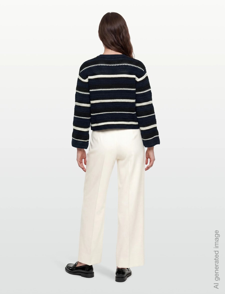nué notes - Waymond Knit - pullover - 484 midnight stripe - 4